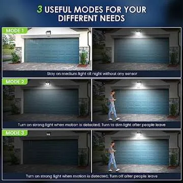 [6 Packs] Solar Motion Lights Outdoor, Ultra Bright Solar Fence Lights with Motion Sensor, IP65 Waterproof Security Lights 3 Modes, 270° Lighting Angle, Wall Lights for Deck Patio Fence Garage Door