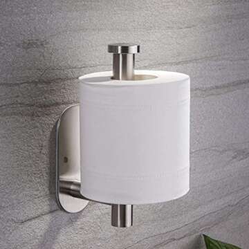 YIGII Toilet Paper Holder Self Adhesive - Adhesive Toilet Roll Holder no Drilling for Bathroom Stain...