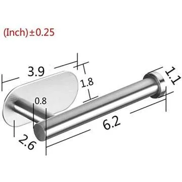 YIGII Toilet Paper Holder Self Adhesive - Adhesive Toilet Roll Holder no Drilling for Bathroom Stainless Steel Brushed
