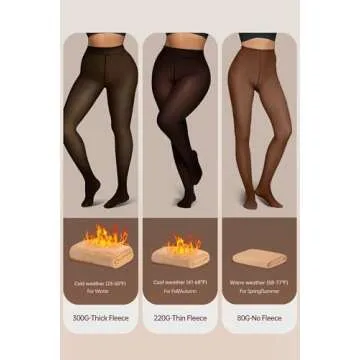 Vertvie Fleece Lined Tights for Women - Winter Warmth