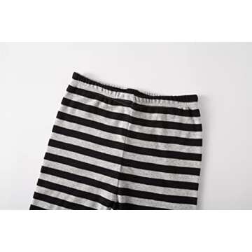Comfortable Black Grey Striped Pajamas for Kids