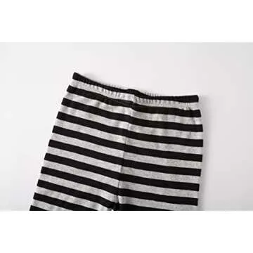 Comfortable Black Grey Striped Pajamas for Kids