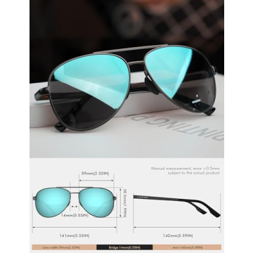 Stylish LUENX Polarized Aviator Sunglasses for Everyone