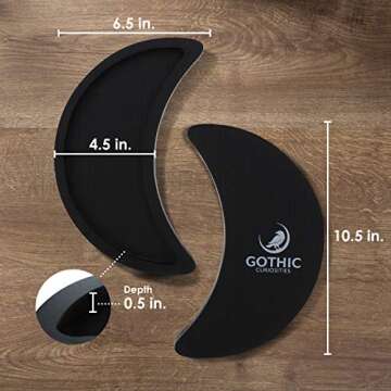 Gothic Curiosities Large Moon Tray - 11 Inch Crystal Display for Stones, Jewelry, Essential Oils - M...