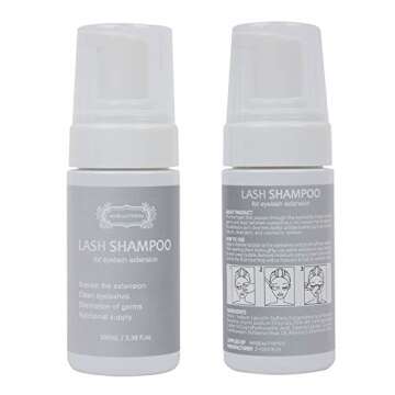 Cleanser Foam For Eyelash Extension LASH SHAMPOO / Clean Eyelash / Lash Primer / Extension for Daily Use / Oil Free / Salon Use 3.38 FL.oz (1 Bottle)