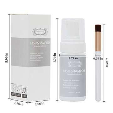 Cleanser Foam For Eyelash Extension LASH SHAMPOO / Clean Eyelash / Lash Primer / Extension for Daily Use / Oil Free / Salon Use 3.38 FL.oz (1 Bottle)