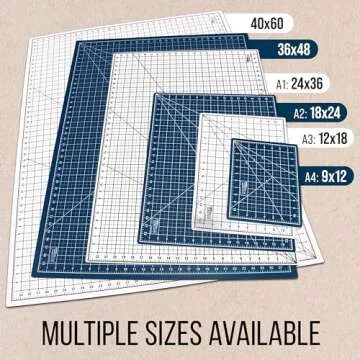 U.S. Art Supply 36" x 48" White/Blue Professional Self Healing 5-6 Layer Double Sided Durable Non-Slip Cutting Mat Great for Scrapbooking, Quilting, Sewing and all Arts & Crafts Projects