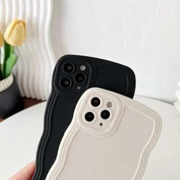 Stylish iPhone 11 Pro Max Case with Curly Wave Frame