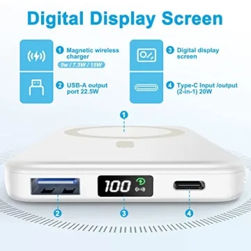 AOGUERBE Magnetic Wireless Portable Charger for iPhone 16