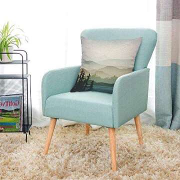 Nature Landscape Throw Pillow - 18x18 Inch Decorative Cushion