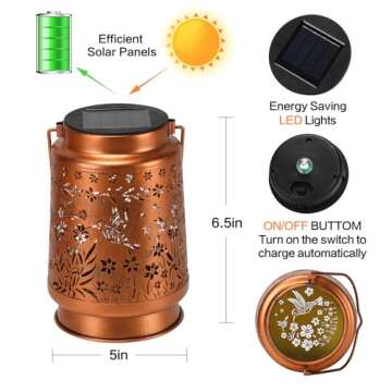 Hummingbird Solar Lanterns for Garden Decor and Gifts