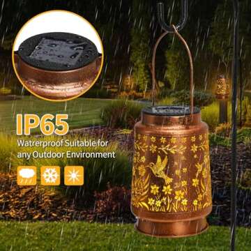 Hummingbird Solar Lanterns for Garden Decor and Gifts