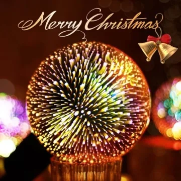 Porseme 3D Fireworks Decorative Light Bulb for Home Decor