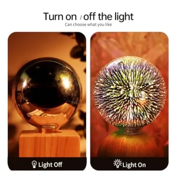 Porseme 3D Fireworks Decorative Light Bulb for Home Decor