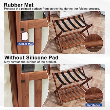 Smuxee Stylish Bamboo Luggage Racks Pack of 2