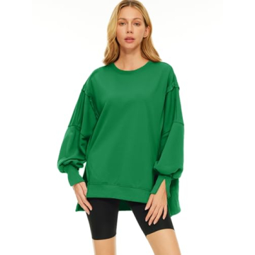 Trendy Queen Oversized Crewneck Sweatshirt for Women and Teens