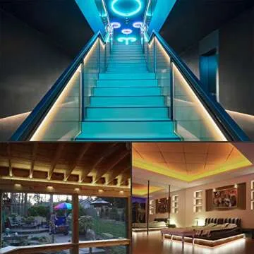 Areful LED Rope Lights, 16.4ft Waterproof Connectable Strip Lighting, 3000K Soft White, Indoor Outdoor Mood Lighting for Home Christmas Holiday Garden Patio Party Decoration