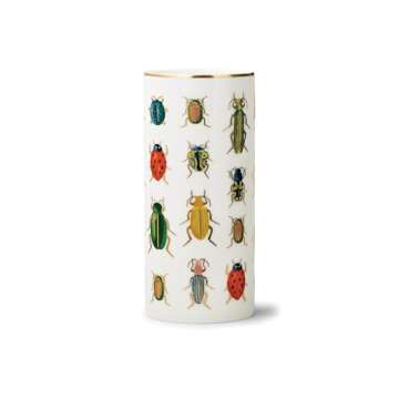 RIFLE PAPER CO. Beetles & Bugs Porcelain Vase for Room and Home Décor, Brighten Up a Living Room, K...