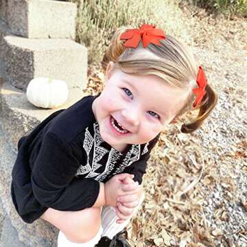 80 PCS Boutique Grosgrain Hair Bows for Girls