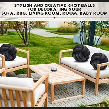 Macarrie 8.6 Inch Knot Ball Pillow Set - Plush Luxury Decor