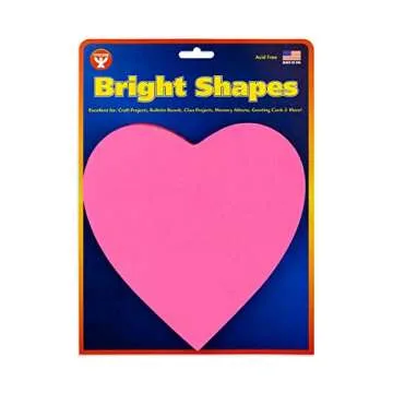 Hygloss Heart Shape Paper Cut-Outs for Arts & Crafts-Many Creative Uses-Valentine’s Day Activities-6 Inches-40 Pcs, Red, Pink & White 40 Count