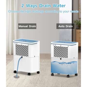 FRESHDEW Dehumidifier, 30 Pints Dehumidifiers for Home, 1500 Sq. Ft Dehumidifiers with Drain Hose, 0.52 Gallon Water Tank for Basement Bathroom Bedroom, 24H Timer