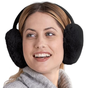 Brook + Bay Foldable Furry Earmuffs for Men & Women - Ultimate Winter Ear Warmers