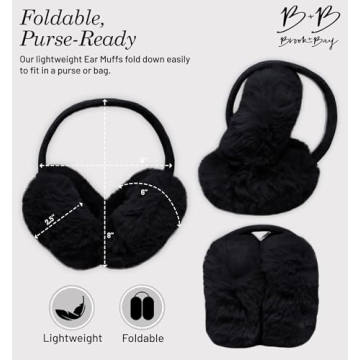 Brook + Bay Stylish & Cozy Foldable Ear Muffs for Winter