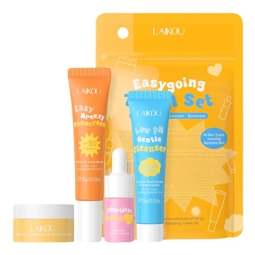 Hydrating Skin Care Set Travel Kit - Gifts for Teenage Girls, 4 Piece Essentials Mini Size With Faci...