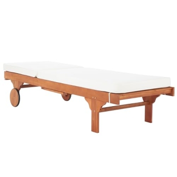 Stylish Outdoor Chaise Lounge Chair with Side Table