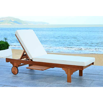 Stylish Outdoor Chaise Lounge Chair with Side Table