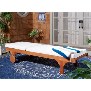 Stylish Outdoor Chaise Lounge Chair with Side Table