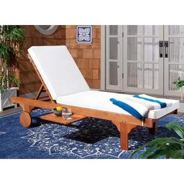 Stylish Outdoor Chaise Lounge Chair with Side Table