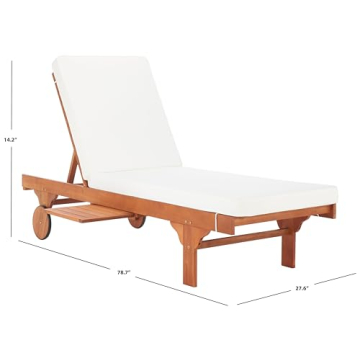 Stylish Outdoor Chaise Lounge Chair with Side Table