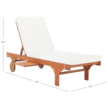Stylish Outdoor Chaise Lounge Chair with Side Table