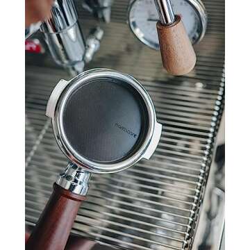 Normcore 58.5mm Ultra-Slim 0.2 mm Puck Screen - Lower Shower Screen - Metal Coffee Reusable Filter for 58mm Portafilter - 200-micron Laser etched - 316 Stainless Steel with Titanium PVD Coating