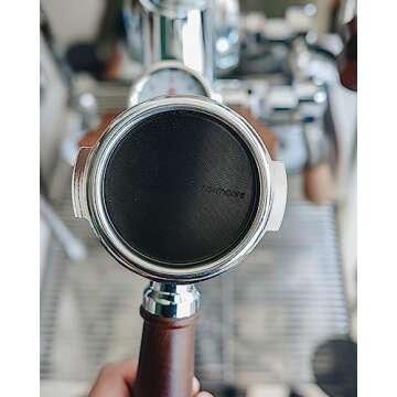 Normcore 58.5mm Ultra-Slim 0.2 mm Puck Screen - Lower Shower Screen - Metal Coffee Reusable Filter for 58mm Portafilter - 200-micron Laser etched - 316 Stainless Steel with Titanium PVD Coating