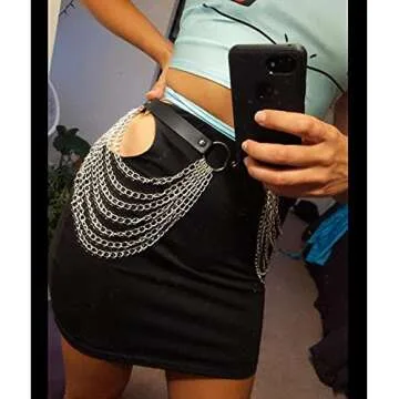 Joygulls Punk Sexy Gothic Jewelry Accessories Waist Chain Goth Belt Leather Layered Belly Body Chains