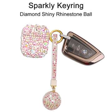 Luxurious Rhinestone Case for AirPods 1& 2, Protective Bling Diamonds AirPod Charging Protective Case Cover for Apple I10/I12 TWS