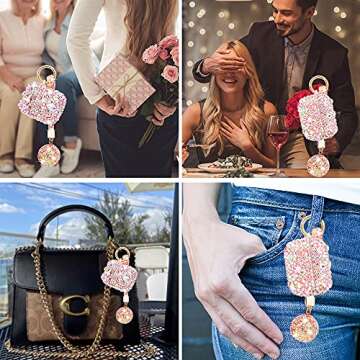 Luxurious Rhinestone Case for AirPods 1& 2, Protective Bling Diamonds AirPod Charging Protective Case Cover for Apple I10/I12 TWS