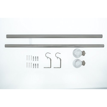 Meriville Adjustable Curtain Rod with Marble Ball Finials