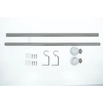 Meriville Adjustable Curtain Rod with Marble Ball Finials