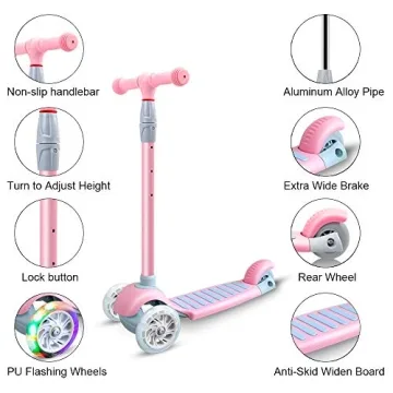 Adjustable 67i Kids Scooter for 2-12 Year Olds