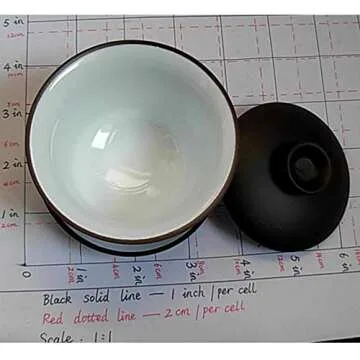 YXHUPOT Gaiwan Teacup Kungfu Tea bowl Zisha Red Clay black 4oz/130ml Cup Sancai Saucers (Black white)