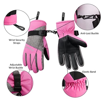 WALSKING Kids Winter Snow&Ski Gloves for All Ages
