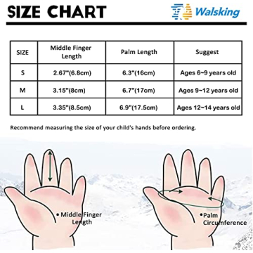 WALSKING Kids Winter Snow&Ski Gloves for All Ages