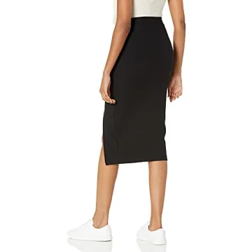 Luxe Veronique High Waist Slit Skirt by The Drop