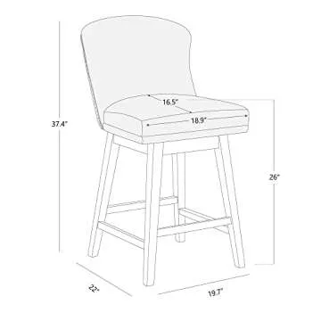 Elegant CHITA Swivel Barstools Set of 2 for Your Kitchen