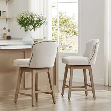 Elegant CHITA Swivel Barstools Set of 2 for Your Kitchen