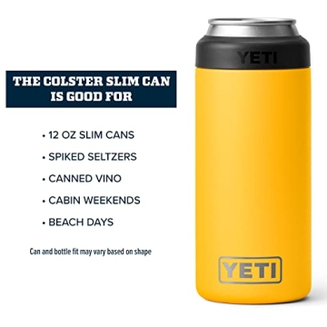 YETI Rambler 12 oz. Colster Slim Can Insulator for the Slim Hard Seltzer Cans, Alpine Yellow